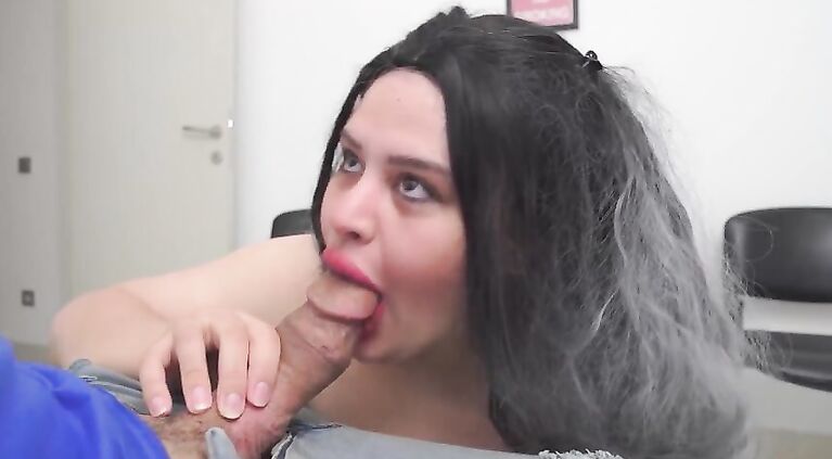 MUST SEE THE REACTION! Nymphos Cute lady caught me jerk off in Public waiting room.