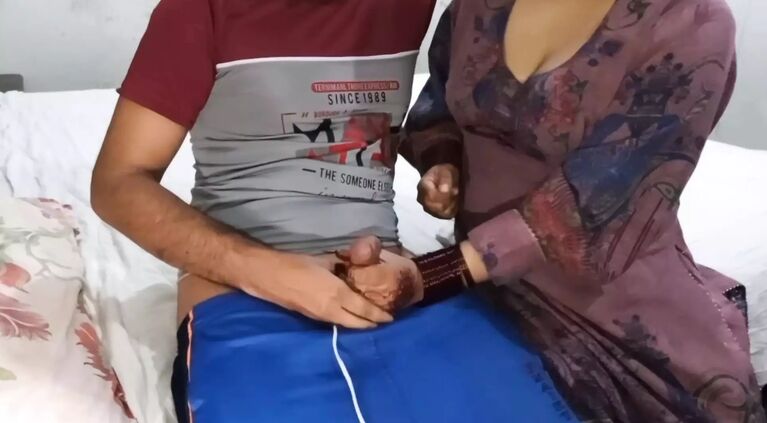 Stepmom fucked her son while studying with huge Dick with clear hindi audio