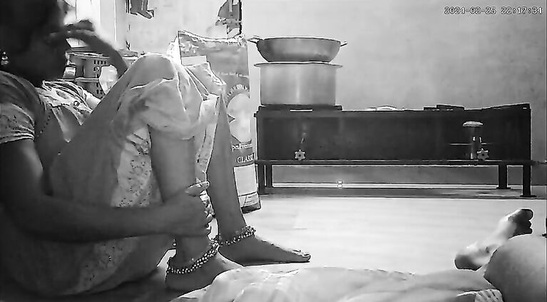 Desi village house housewife romantic kissing butt