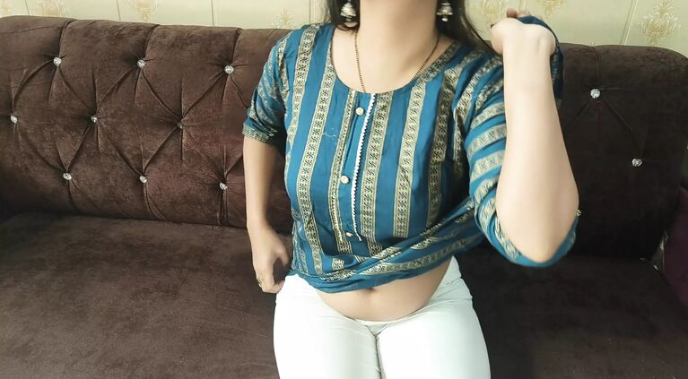 Step brother romance flirt with cute step sister and Real Orgasm During Hard Fucking in Hindi