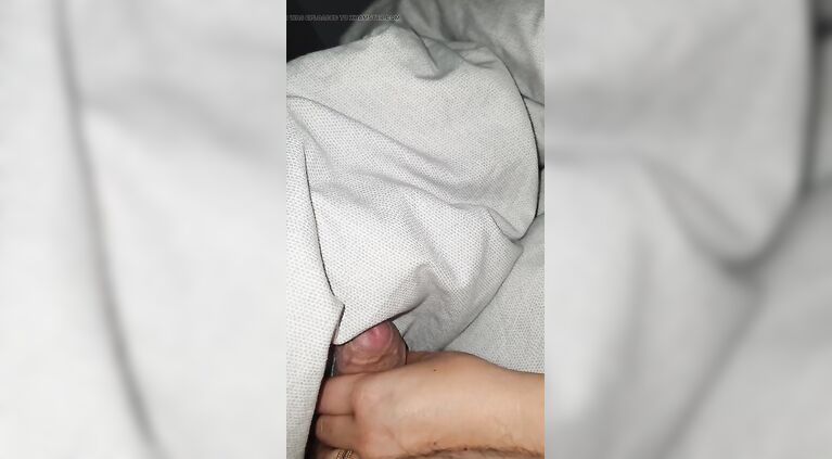 Step mature under blanket touching and hand-job step son cock
