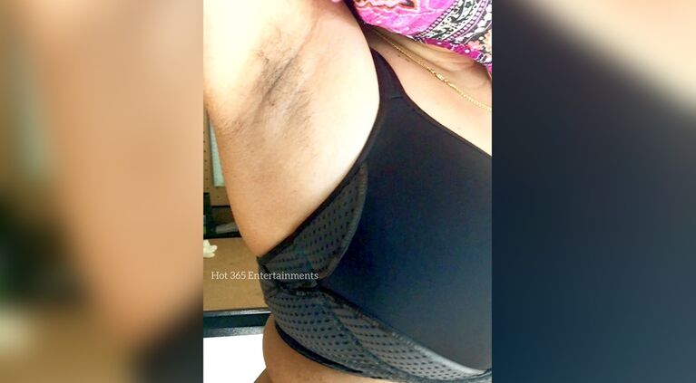 Curvy Maid flashes her Hairy Armpit and Navel