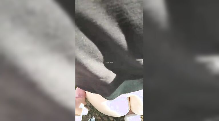a stranger puts his beautiful cum on my butt in public woods