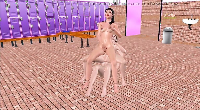 Animated porn - Triplet sex of a Sexy Tamil bhabhi