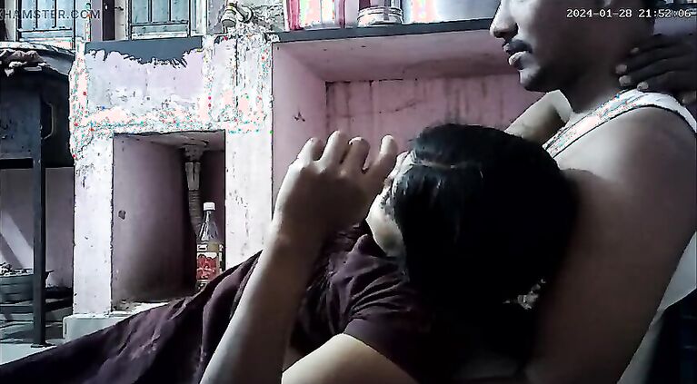 Desi house milf romantic kissing butt
