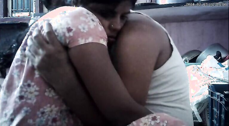 Tamil house milf long hair and kissing