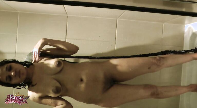 A hot Gujarati babe with a pair of 34D and a body that won't quit gets lathered up in the shower.