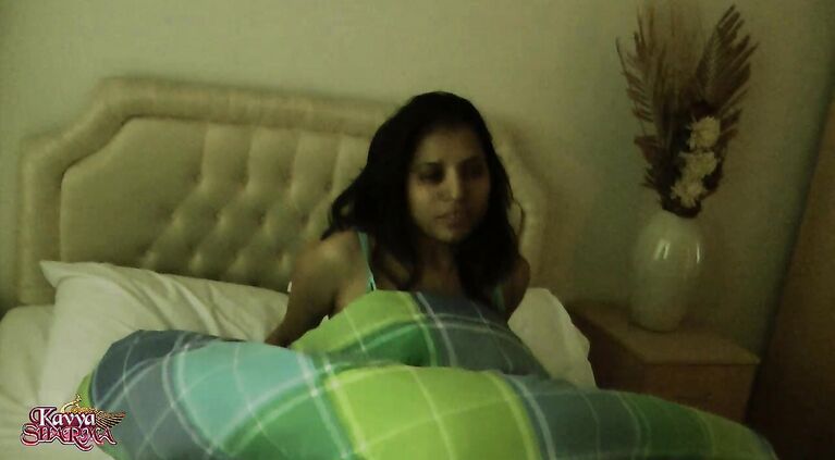 Gujarati Kavya Sharma is all dressed up in blue top and night pajama and she is ready to take control of the situation.