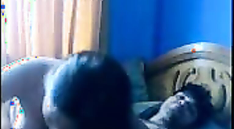 Man licking her girlfriend's pussy.