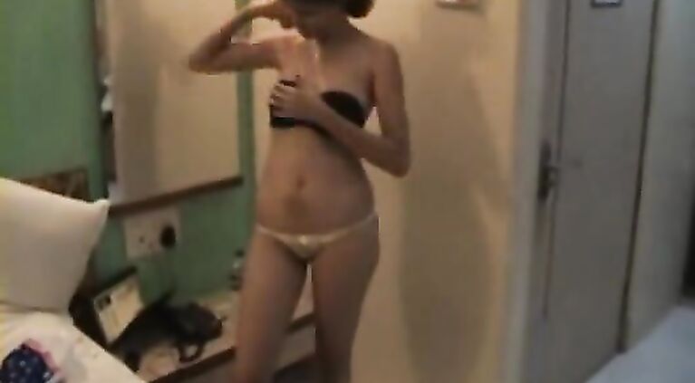 Indian girl showing lovely tits while sucking lovers cock giving blowjob during oral sex foreplay