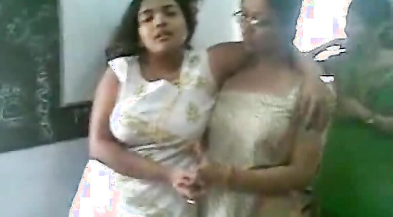 Engineering college girls enjoying in classroom.
