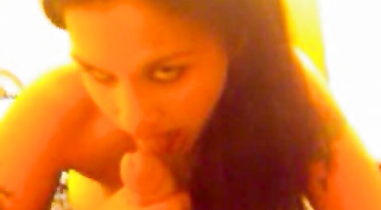 Hot Indian wife giving very hot blowjob to her boyfriend.
