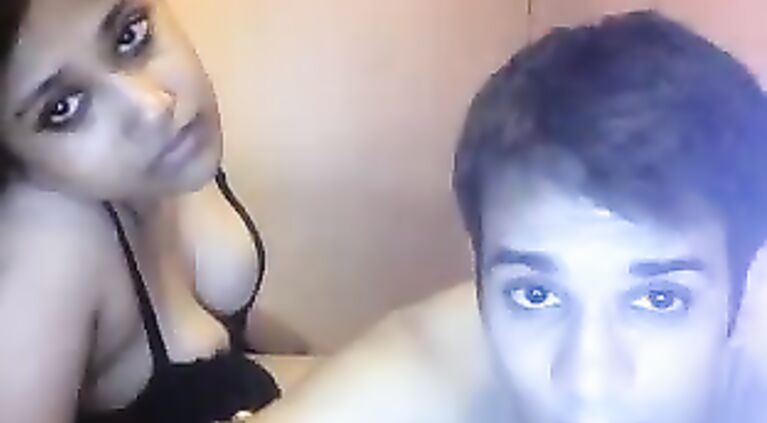 skimpy panties showing lovely ass cheeks taking cum of two clients on her pussy